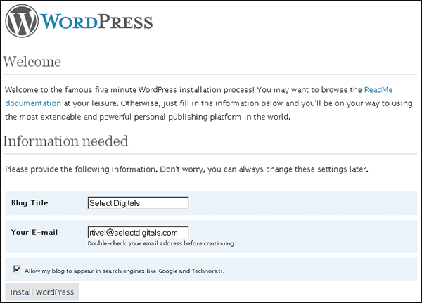 Blog Title and Email