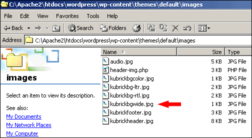 Default Kubrick Image Directory