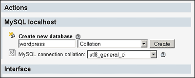 Create the mySQL Database