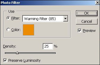 Using Photoshop Photo Filter