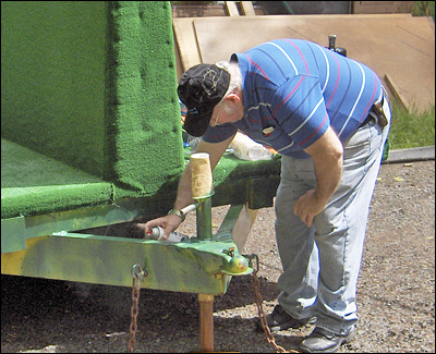 Dick Robb Applies the Paint